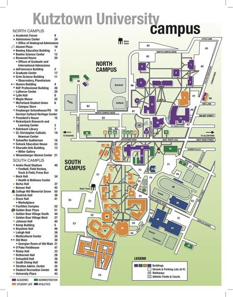 Kutztown university campus map